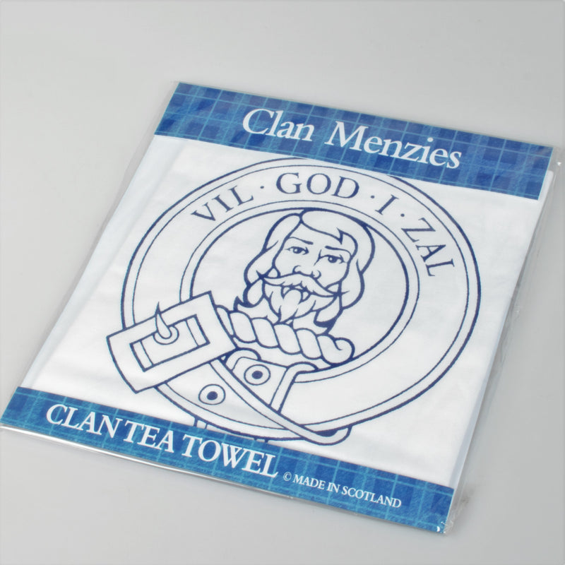 Menzies Clan Crest Tea Towel (To Clear)