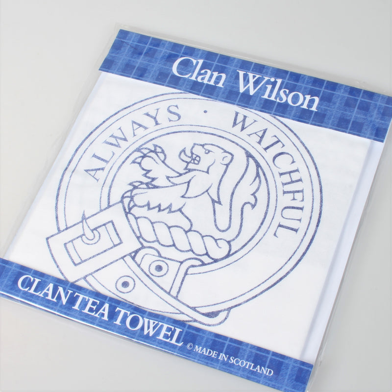 Wilson Clan Crest Tea Towel (To Clear)