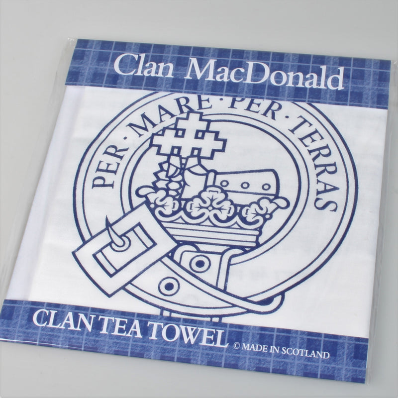 MacDonald Clan Crest Tea Towel (To Clear)