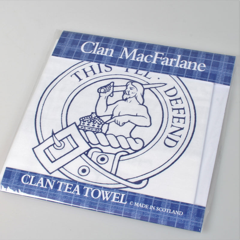 MacFarlane Clan Crest Tea Towel (To Clear)