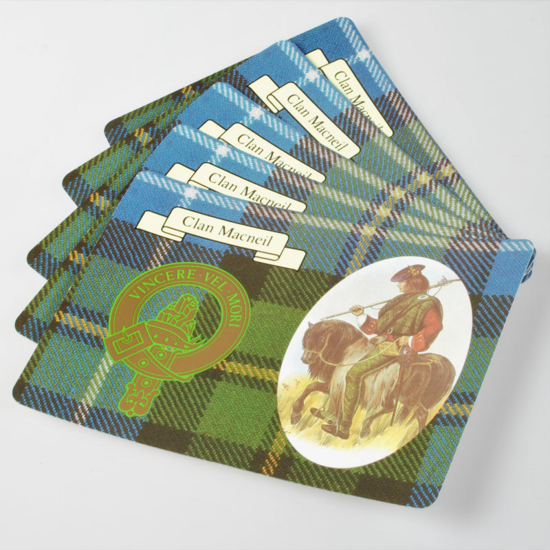 MacNiel Clan Crest and Tartan Postcard 5 pack (to clear)