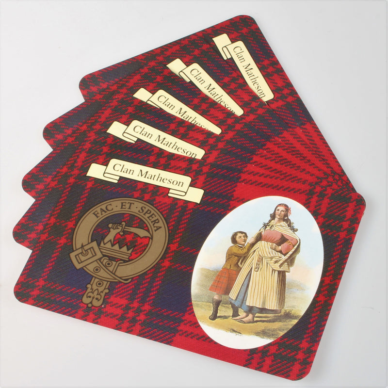 Matheson Clan Crest and Tartan Postcard 5 pack (to clear)