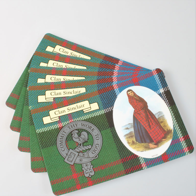 Sinclair Clan Crest and Tartan Postcard 5 pack (to clear)