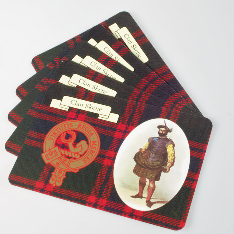 Skene Clan Crest and Tartan Postcard 5 pack (to clear)