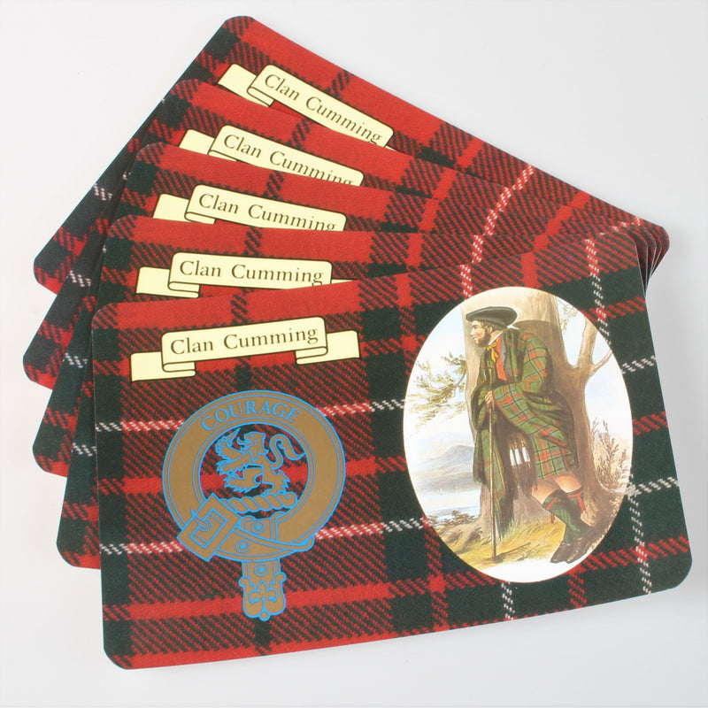 Cumming Clan Crest and Tartan Postcard 5 pack (to clear)