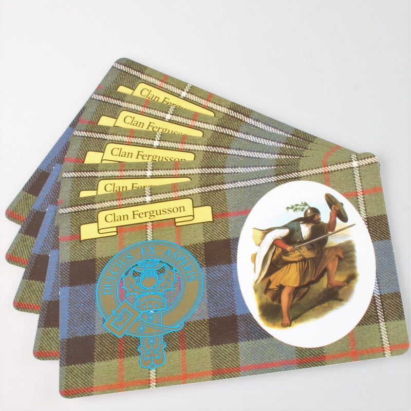 Fergusson Clan Crest and Tartan Postcard 5 pack (to clear)