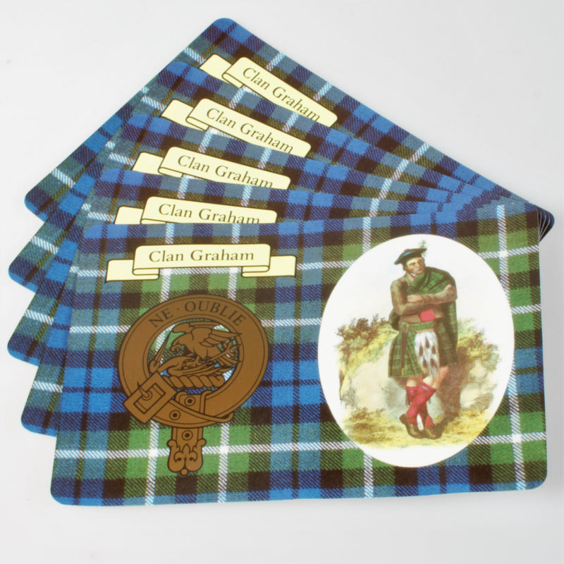 Graham Clan Crest and Tartan Postcard 5 pack (to clear)
