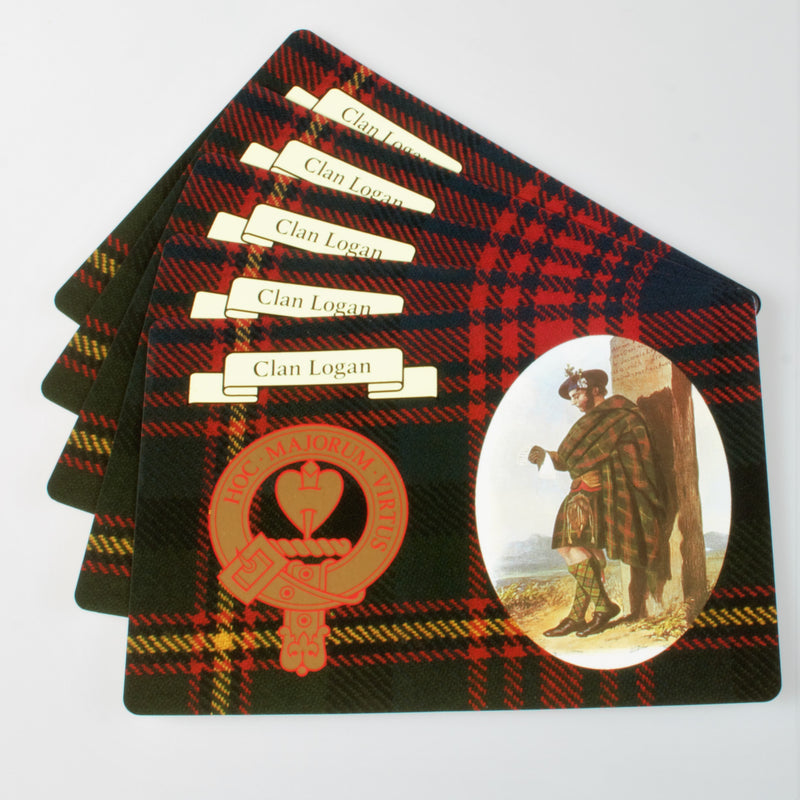 Logan Clan Crest and Tartan Postcard 5 pack (to clear)