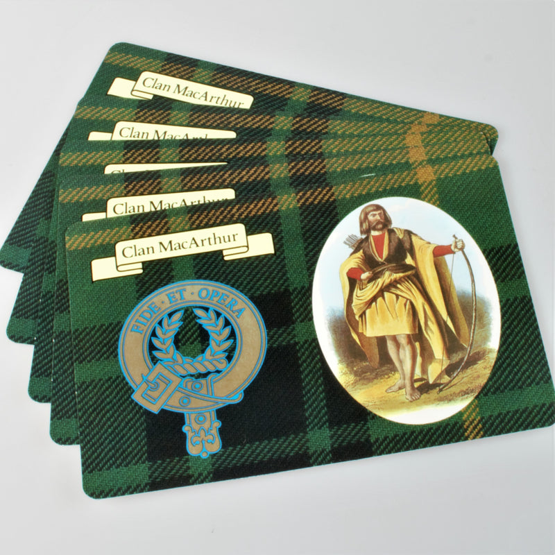 McArthur Clan Crest and Tartan Postcard 5 pack (to clear)