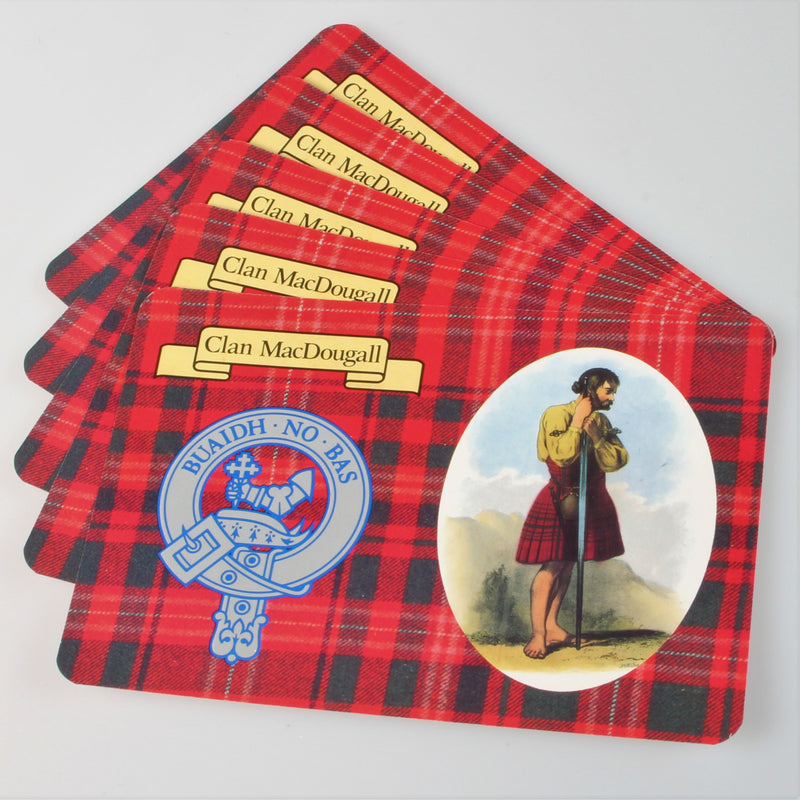 MacDougall Clan Crest and Tartan Postcard 5 pack (to clear)