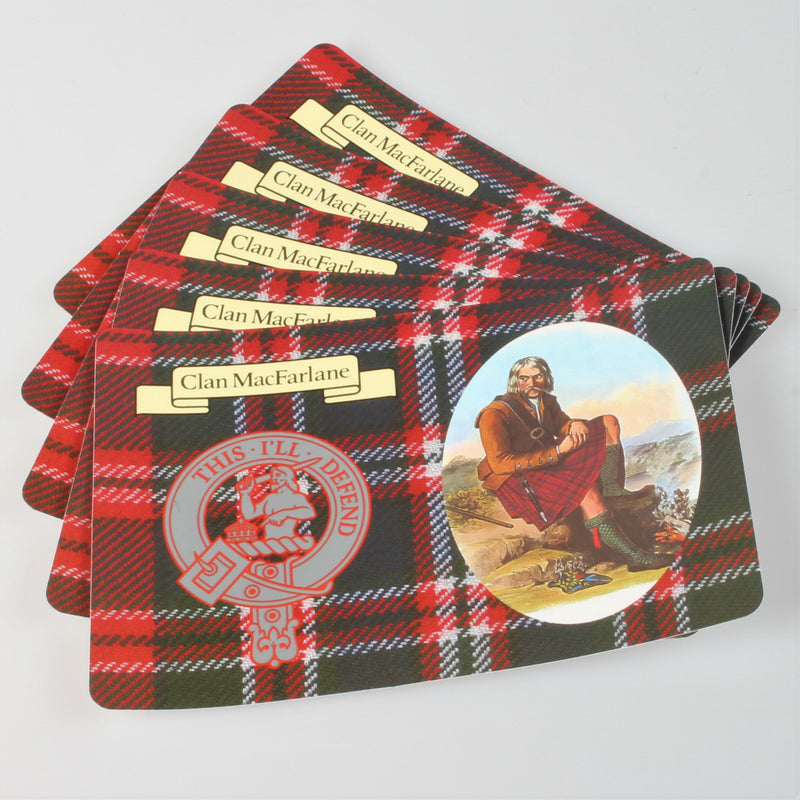 MacFarlane Clan Crest and Tartan Postcard 5 pack (to clear)