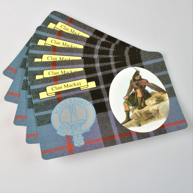MacKay Clan Crest and Tartan Postcard 5 pack (to clear)