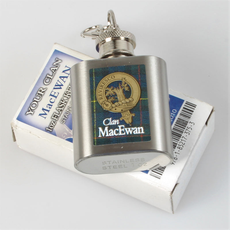 MacEwan Clan Crest Nip Flask (to clear)