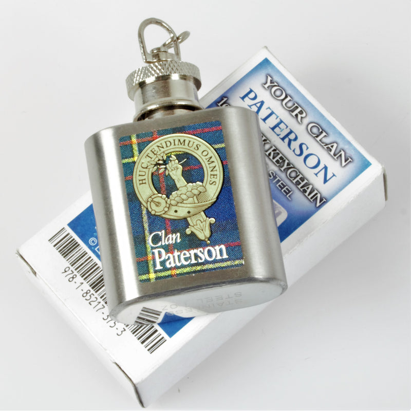Paterson Clan Crest Nip Flask (to clear)