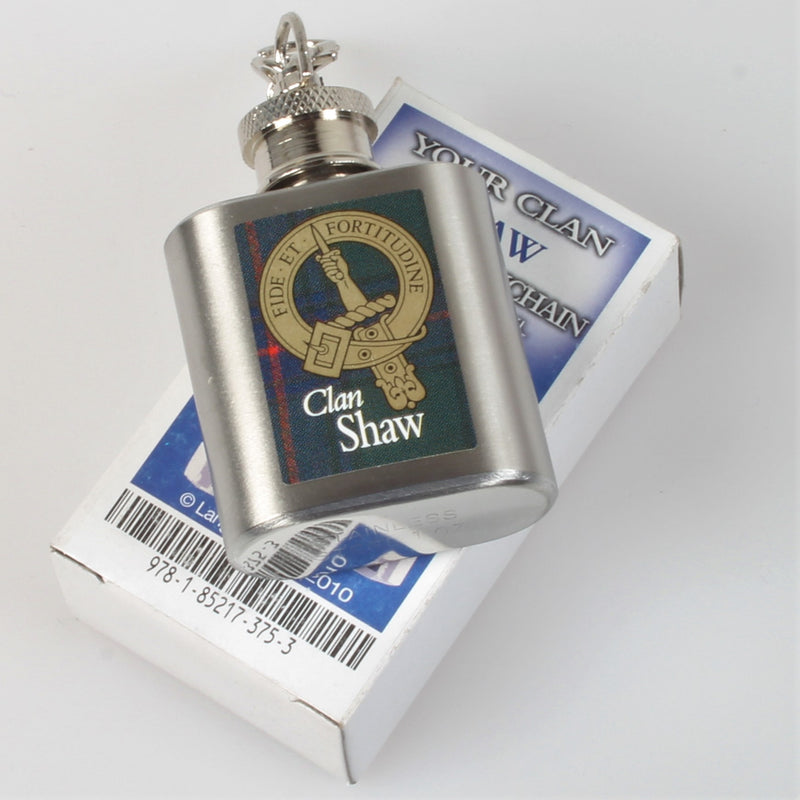 Shaw Clan Crest Nip Flask (to clear)