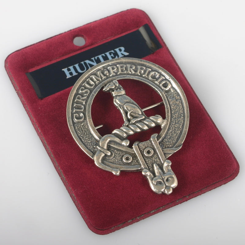 Hunter Clan Crest Badge in Pewter