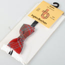 Grant Weathered Childs Size Tartan Bow Tie made from 100% pure new wool, featuring a classic wing collar style for added sophistication and comfort, perfect for any young occasion.