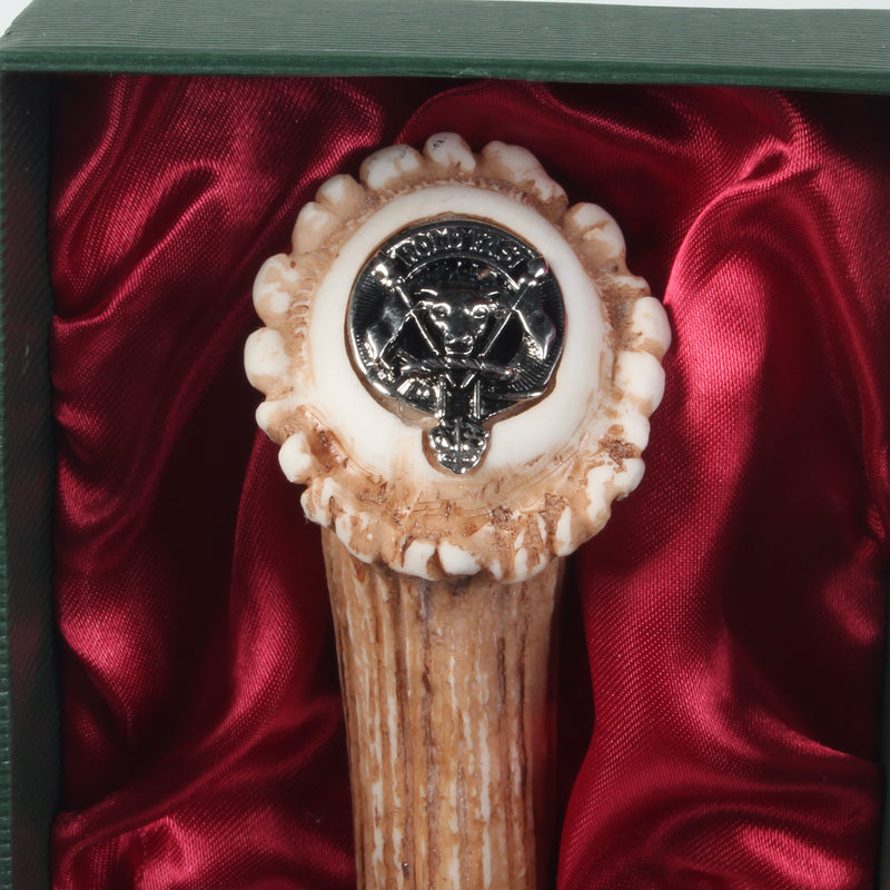 MacLeod Clan Crest Stag Horn Sgian Dubh