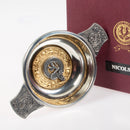 Nicolson Clan Crest Quaich with Gold Trim