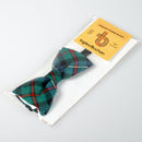 Robertson Hunting Ancient Tartan Bow Tie elegantly displayed, showcasing its luxurious 100% pure new wool fabric and classic tartan design, perfect for any formal occasion.