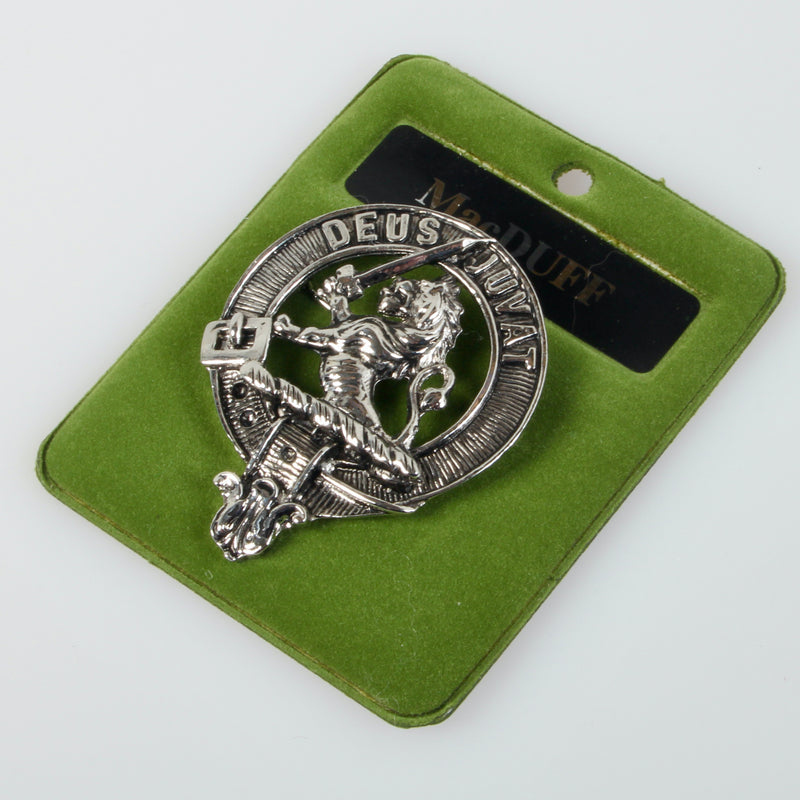 MacDuff Clan Crest Badge in Pewter