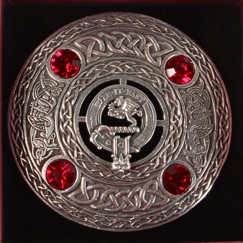 Fotheringham Clan Crest Pewter Plaid Brooch