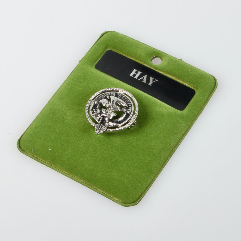 Hay Clan Crest Small Pewter Pin Badge