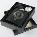Robertson 6oz Engraved Clan Crest Hip Flask