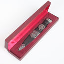 Wood Clan Crest Sgian Dubh with a stunning stone top featuring a traditional Scottish clan crest, handcrafted in Scotland.