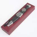Close-up of the Gold foil backed, multi-facet cut stone top of the Wood Clan Crest Sgian Dubh, showcasing its intricate details.