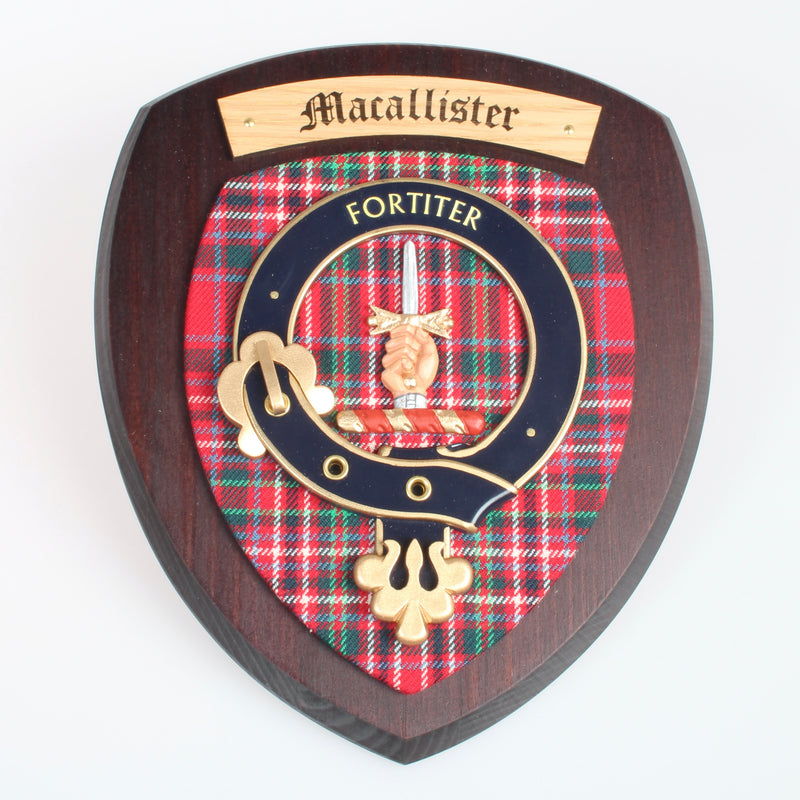 MacAllister Clan Crest Wall Plaque.
