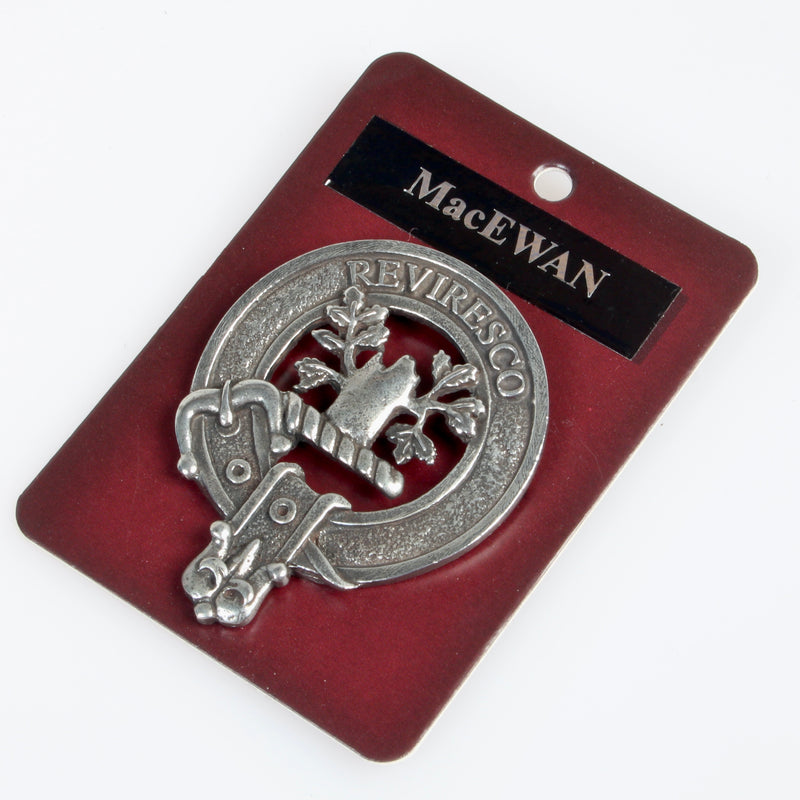 MacEwan Clan Crest Badge in Pewter