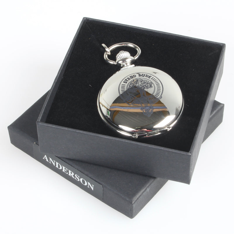 Anderson Clan Crest Engraved Pocket Watch
