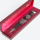 Elegant presentation of the Hepburn Clan Crest Sgian Dubh - Stone Top, beautifully packaged in an attractive box.
