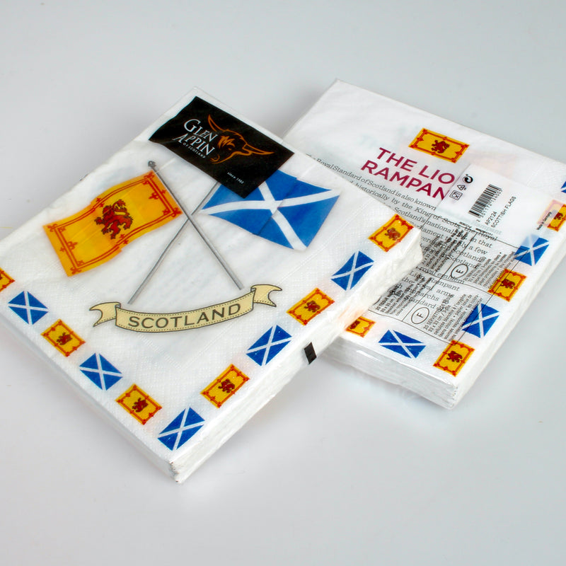Scotland Flags Paper Napkins  - Pack of 20 - To clear