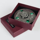 Campbell Clan Crest Pewter Plaid Brooch