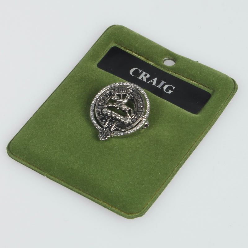Craig Clan Crest Small Pewter Pin Badge