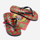MacGregor Tartan Flip Flops With Matching Bag, stylish summer footwear showcasing Scottish heritage, perfect for beach outings and casual wear.