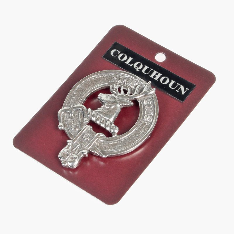 Colquhoun Clan Crest Badge in Pewter