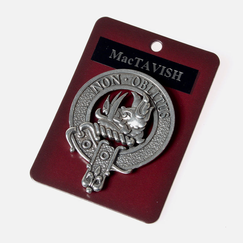 MacTavish Clan Crest Badge in Pewter
