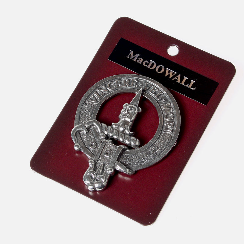 MacDowal Clan Crest Badge in Pewter