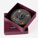 Colquhoun Clan Crest Pewter Plaid Brooch