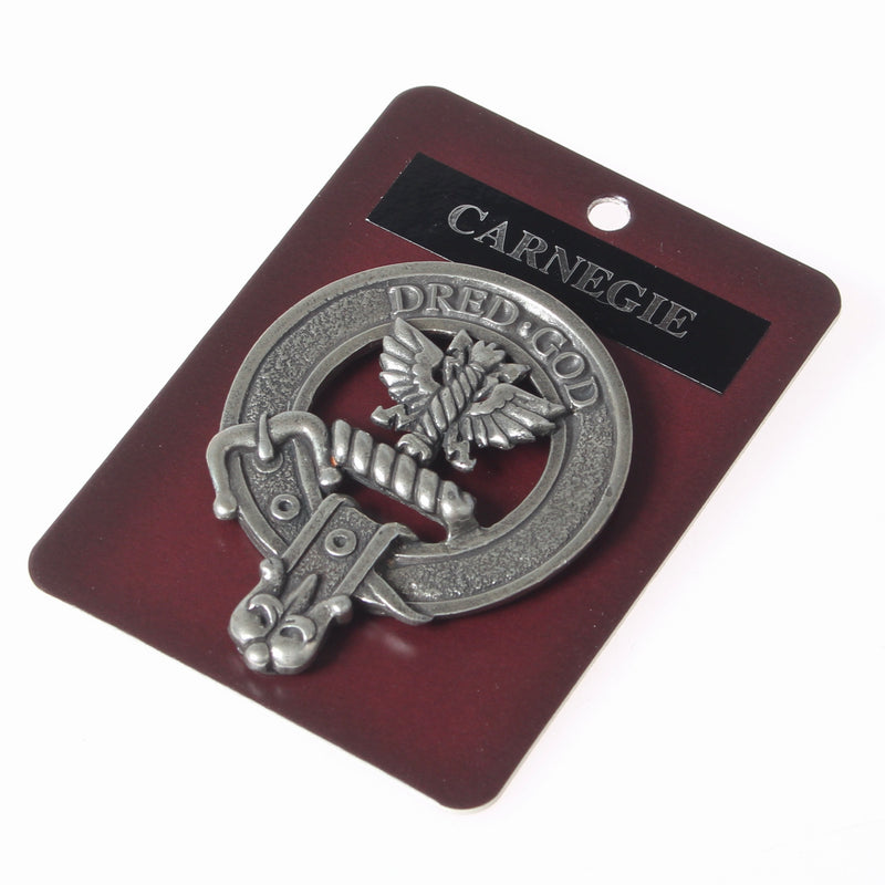 Carnegie Clan Crest Badge in Pewter