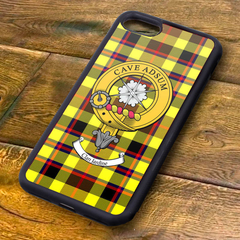 Jardine Tartan and Clan Crest iPhone Rubber Case