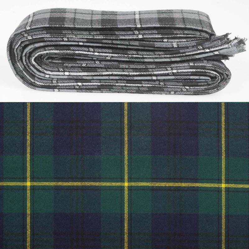Wool Strip Ribbon in Johnstone Modern Tartan - 5 Strips, Choose Your Width