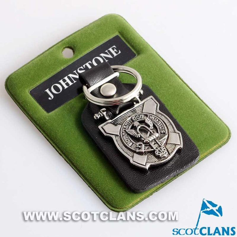 Johnstone Clan Crest Pewter Key Fob