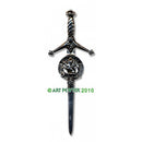 Clan Crest Pewter Kilt Pin with Leslie Crest