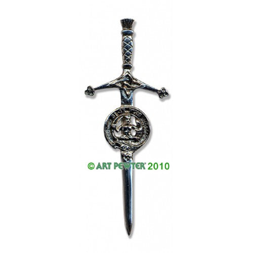 Clan Crest Pewter Kilt Pin with Livingston Crest