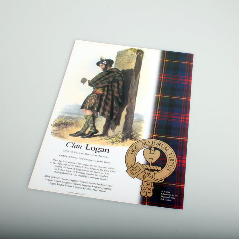 Logan Scottish Clan Poster A4