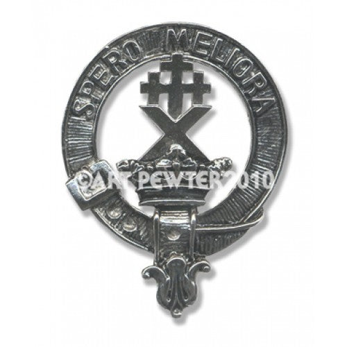 Moffat Clan Crest Badge in Pewter